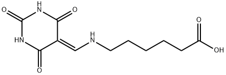 6-[(2,4,6-TRIOXO-TETRAHYDRO-PYRIMIDIN-5-YLIDENEMETHYL)-AMINO]-HEXANOIC ACID 结构式