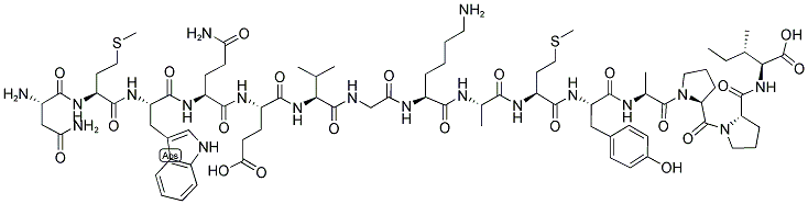 H-ASN-MET-TRP-GLN-GLU-VAL-GLY-LYS-ALA-MET-TYR-ALA-PRO-PRO-ILE-OH 结构式