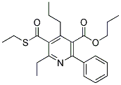 3-PROPYL-6-ETHYL-5-[(ETHYLTHIO)CARBONY]-2 PHENYL-4-PROPYL-3-PYRIDINE CARBOXYLATE 结构式