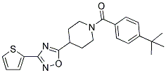 1-(4-TERT-BUTYLBENZOYL)-4-[3-(THIEN-2-YL)-1,2,4-OXADIAZOL-5-YL]PIPERIDINE 结构式