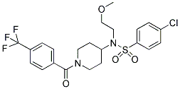4-[((4-CHLOROPHENYL)SULPHONYL)(2-METHOXYETHYL)AMINO]-1-(4-(TRIFLUOROMETHYL)BENZOYL)PIPERIDINE 结构式