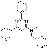 N-BENZYL-N-METHYL-2-PHENYL-6-PYRIDIN-3-YLPYRIMIDIN-4-AMINE 结构式