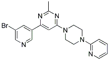 4-(5-BROMOPYRIDIN-3-YL)-2-METHYL-6-(4-PYRIDIN-2-YLPIPERAZIN-1-YL)PYRIMIDINE 结构式