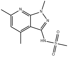 N-(1,4,6-TRIMETHYL-1H-PYRAZOLO[3,4-B]PYRIDIN-3-YL)METHANESULFONAMIDE 结构式