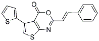 2-[(E)-2-PHENYLVINYL]-5-THIEN-2-YL-4H-THIENO[2,3-D][1,3]OXAZIN-4-ONE 结构式