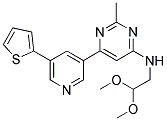 N-(2,2-DIMETHOXYETHYL)-2-METHYL-6-(5-THIEN-2-YLPYRIDIN-3-YL)PYRIMIDIN-4-AMINE 结构式