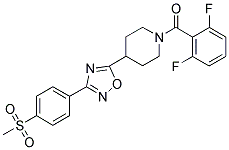 2,6-DIFLUOROBENZOYL-4-[3-(4-(METHYLSULFONYL)PHENYL)-1,2,4-OXADIAZOL-5-YL]PIPERIDINE 结构式