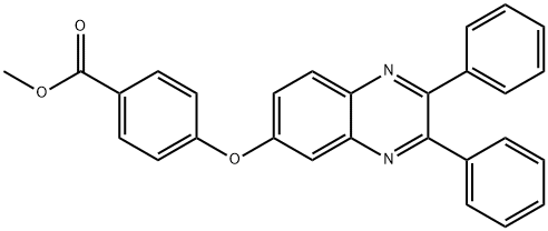 Methyl 4-[(2,3-diphenyl-6-quinoxalinyl)oxy]benzenecarboxylate 结构式