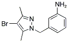 3-(4-BROMO-3,5-DIMETHYL-PYRAZOL-1-YLMETHYL)-PHENYLAMINE 结构式