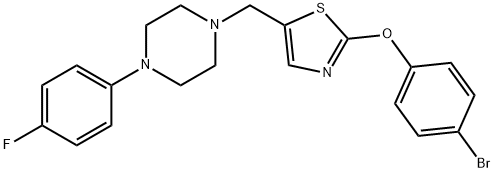 1-([2-(4-BROMOPHENOXY)-1,3-THIAZOL-5-YL]METHYL)-4-(4-FLUOROPHENYL)PIPERAZINE 结构式