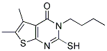 3-Butyl-2-mercapto-5,6-dimethyl-3H-thieno[2,3-d]pyrimidin-4-one 结构式