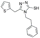 4-PHENETHYL-5-THIOPHEN-2-YLMETHYL-4H-[1,2,4]TRIAZOLE-3-THIOL 结构式