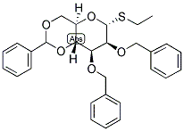 ETHYL 2,3-DI-O- BENZYL-4,6-O-BENZYLIDENE-1-DEOXY-1-THIO- ALPHA-D-MANNOPYRANOSIDE 结构式