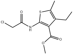 2-(2-氯乙烷酰基氨基)-4-乙基-5-甲基-噻吩-3-甲酸甲酯 结构式