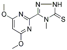 3-(4,6-DIMETHOXYPYRIMIDIN-2-YL)-4-METHYL-(1H)-1,2,4-TRIAZOL-5-THIONE 结构式