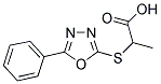 2-[(5-PHENYL-1,3,4-OXADIAZOL-2-YL)SULFANYL]PROPANOIC ACID 结构式