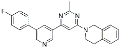 2-(6-[5-(4-FLUORO-PHENYL)-PYRIDIN-3-YL]-2-METHYL-PYRIMIDIN-4-YL)-1,2,3,4-TETRAHYDRO-ISOQUINOLINE 结构式