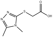 (4,5-DIMETHYL-4 H-[1,2,4]TRIAZOL-3-YLSULFANYL)-ACETIC ACID 结构式