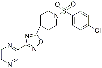 1-((4-CHLOROPHENYL)SULFONYL)-4-[3-(PYRAZIN-2-YL)-1,2,4-OXADIAZOL-5-YL]PIPERIDINE 结构式