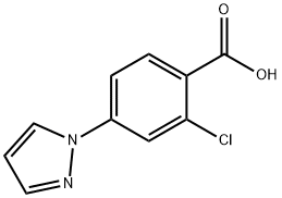 2-氯-4-(1H-吡唑-1-基)苯甲酸 结构式