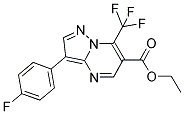 ETHYL 3-(4-FLUOROPHENYL)-7-(TRIFLUOROMETHYL)PYRAZOLO[1,5-A]PYRIMIDINE-6-CARBOXYLATE 结构式