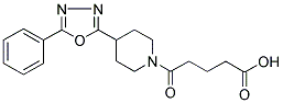 5-OXO-5-[4-(5-PHENYL-1,3,4-OXADIAZOL-2-YL)PIPERIDIN-1-YL]PENTANOIC ACID 结构式