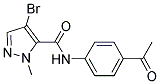 4-BROMO-2-METHYL-2H-PYRAZOLE-3-CARBOXYLIC ACID (4-ACETYL-PHENYL)-AMIDE 结构式