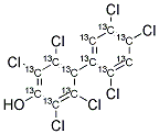 13C12-2,2',3,4',5,5',6-HEPTACHLORO-4-BIPHENYLOL 结构式