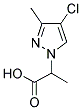 2-(4-氯-3-甲基-1H-吡唑-1-基)丙酸 结构式