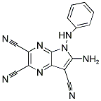 6-AMINO-5-PHENYLAMINO-5H-PYRROLO[2,3-B]PYRAZINE-2,3,7-TRICARBONITRILE 结构式