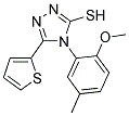 4-(2-METHOXY-5-METHYL-PHENYL)-5-THIOPHEN-2-YL-4H-[1,2,4]TRIAZOLE-3-THIOL 结构式