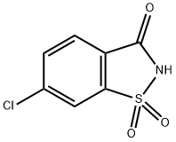 6-氯苯并[D]异噻唑-3(2H)-酮1,1-二氧化物 结构式