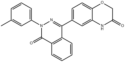 6-[3-(3-METHYLPHENYL)-4-OXO-3,4-DIHYDRO-1-PHTHALAZINYL]-2H-1,4-BENZOXAZIN-3(4H)-ONE 结构式