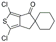 1,3-DICHLORO-5,6-DIHYDROSPIRO(4H-CYCLOPENTA[C]THIOPHENE-5,1'-CYCLOHEXANE)-4-ONE 结构式