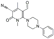 5-FORMYL-1,4-DIMETHYL-2-OXO-6-(4-PHENYL-PIPERAZIN-1-YL)-1,2-DIHYDRO-PYRIDINE-3-CARBONITRILE 结构式