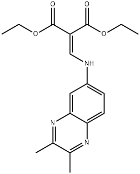 DIETHYL 2-([(2,3-DIMETHYL-6-QUINOXALINYL)AMINO]METHYLENE)MALONATE 结构式
