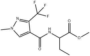 Methyl 2-(([1-methyl-3-(trifluoromethyl)-1H-pyrazol-4-yl]carbonyl)amino)butanoate 结构式