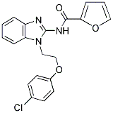 N-{1-[2-(4-CHLOROPHENOXY)ETHYL]-1H-BENZIMIDAZOL-2-YL}-2-FURAMIDE 结构式