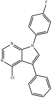 4-CHLORO-7-(4-FLUORO-PHENYL)-5-PHENYL-7H-PYRROLO[2,3-D]PYRIMIDINE 结构式