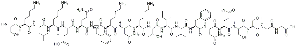 H-Ser-Lys-Leu-Lys-Glu-Gln-Phe-Lys-Asn-Lys-Thr-Ile-Val-Phe-Asn-Gln-Ser-Ser-Gly-Gly-OH 结构式
