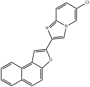 6-CHLORO-2-NAPHTHO[2,1-B]FURAN-2-YLIMIDAZO[1,2-A]PYRIDINE 结构式