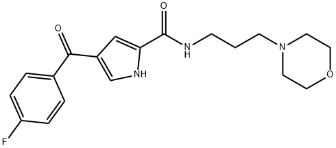 4-(4-FLUOROBENZOYL)-N-(3-MORPHOLINOPROPYL)-1H-PYRROLE-2-CARBOXAMIDE 结构式