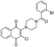 2-[4-(2-BROMOBENZOYL)PIPERAZIN-1-YL]-3-CHLORONAPHTHOQUINONE 结构式