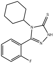 4-CYCLOHEXYL-5-(2-FLUORO-PHENYL)-4H-[1,2,4]TRIAZOLE-3-THIOL 结构式