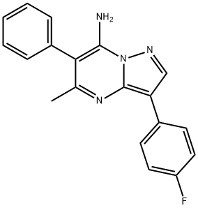 3-(4-FLUOROPHENYL)-5-METHYL-6-PHENYLPYRAZOLO[1,5-A]PYRIMIDIN-7-AMINE 结构式