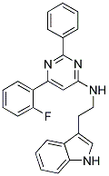 [6-(2-FLUORO-PHENYL)-2-PHENYL-PYRIMIDIN-4-YL]-[2-(1H-INDOL-3-YL)-ETHYL]-AMINE 结构式