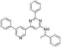 (1-PHENYL-ETHYL)-[2-PHENYL-6-(5-PHENYL-PYRIDIN-3-YL)-PYRIMIDIN-4-YL]-AMINE 结构式