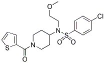 4-[((4-CHLOROPHENYL)SULPHONYL)(2-METHOXYETHYL)AMINO]-1-((2-THIENYL)CARBONYL)PIPERIDINE 结构式