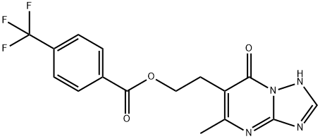 2-(5-METHYL-7-OXO-4,7-DIHYDRO[1,2,4]TRIAZOLO[1,5-A]PYRIMIDIN-6-YL)ETHYL 4-(TRIFLUOROMETHYL)BENZENECARBOXYLATE 结构式