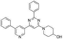 1-[2-PHENYL-6-(5-PHENYL-PYRIDIN-3-YL)-PYRIMIDIN-4-YL]-PIPERIDIN-4-OL 结构式